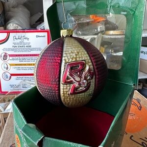 Boston College Holiday Ornament - Red and Gold